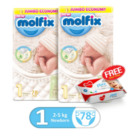 Molfix Pack Of 2 3D Jumbo Pack NB